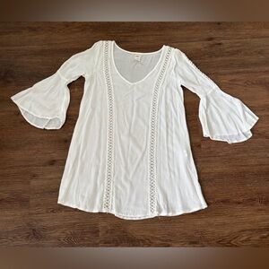 O’Neil Women’s Boho Tunic Top with Juliet Sleeves Size Small 100% Viscose Lovely